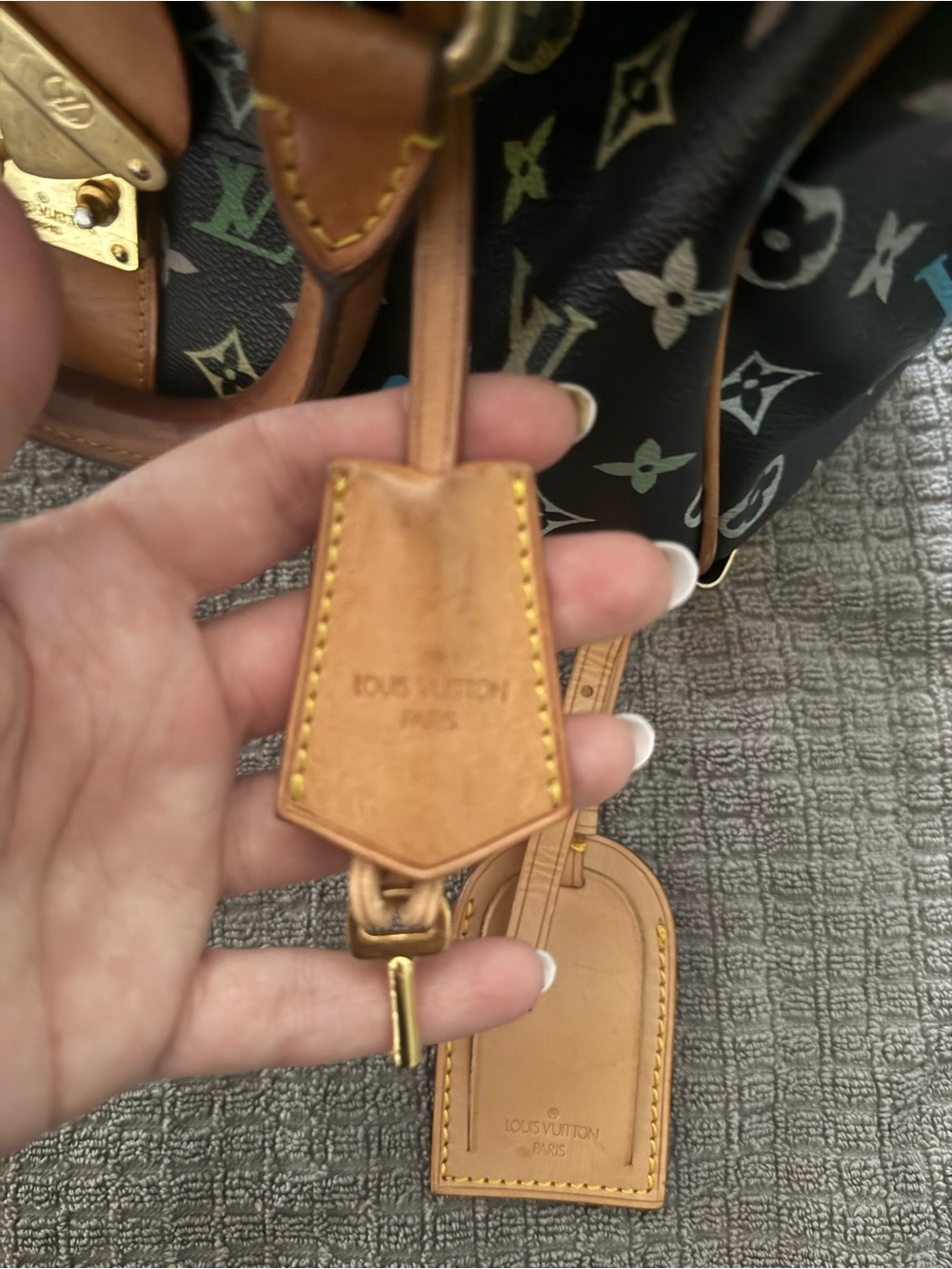 Authentic Louis Vuitton Murakami Black Multicolor Monogram Speedy 30 with tag - Picture 7 of 10